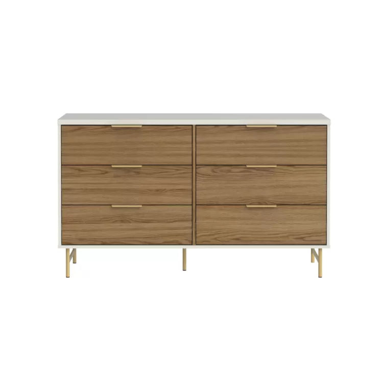 קומודה מעוצבת דגם שוהם גוון עץ ואופוייט