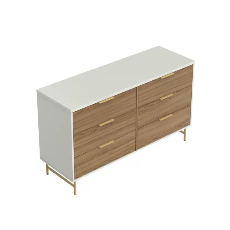 קומודה מעוצבת דגם שוהם גוון עץ ואופוייט