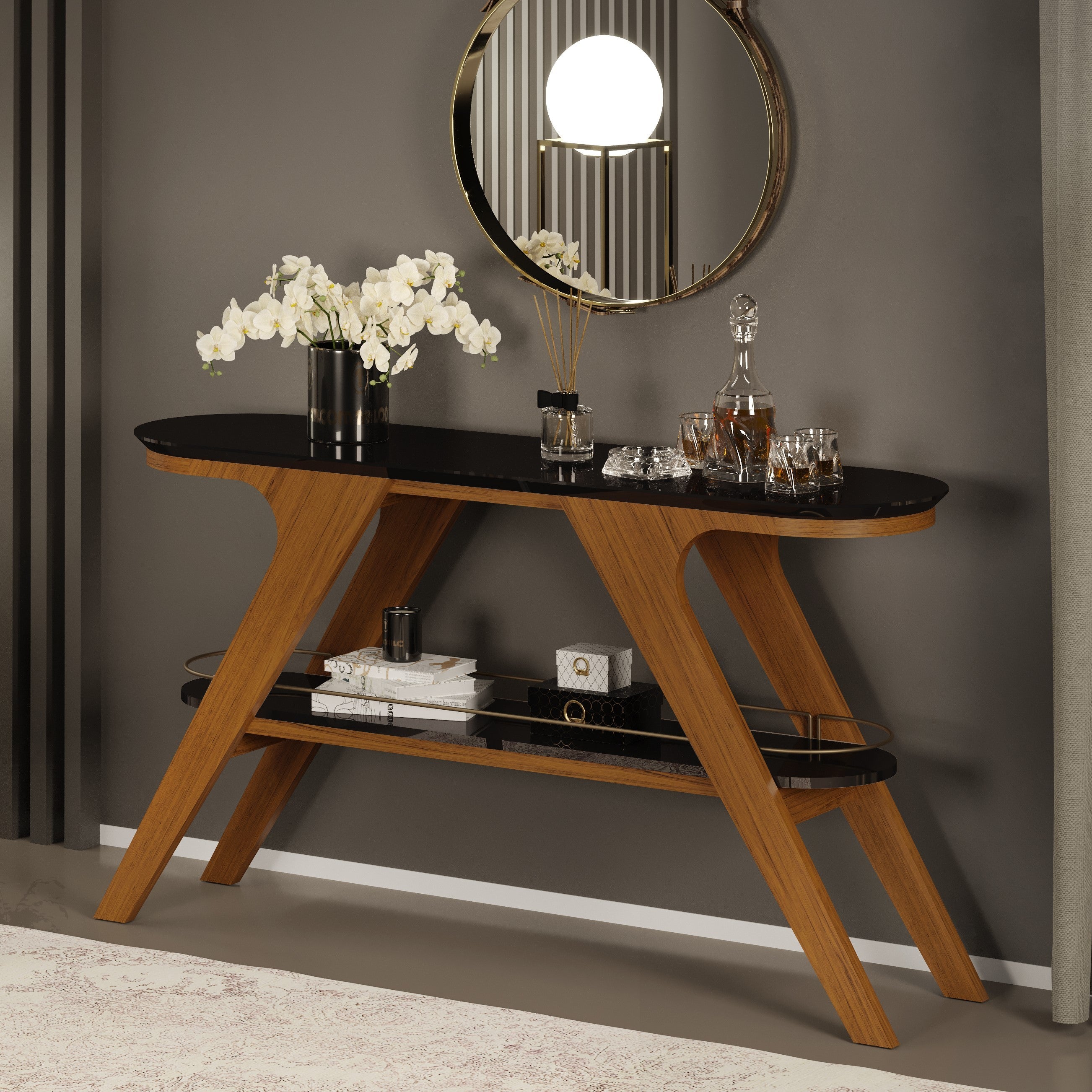 קונסולה דגם רוזן - שחור