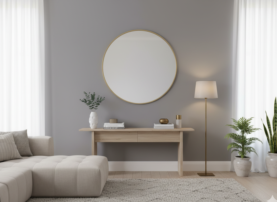 מראת קיר עגולה דגם ליה קוטר 90 ס"מ