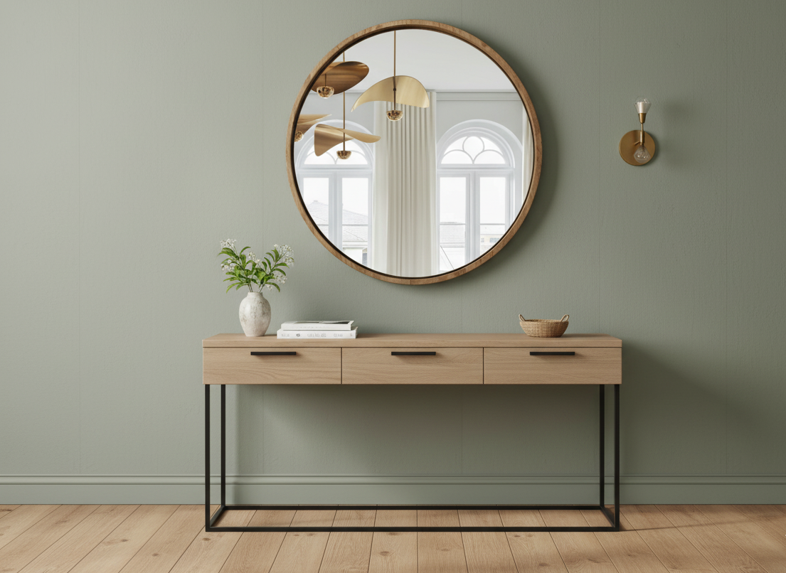 מראת קיר עגולה דגם קרין קוטר 80 ס"מ