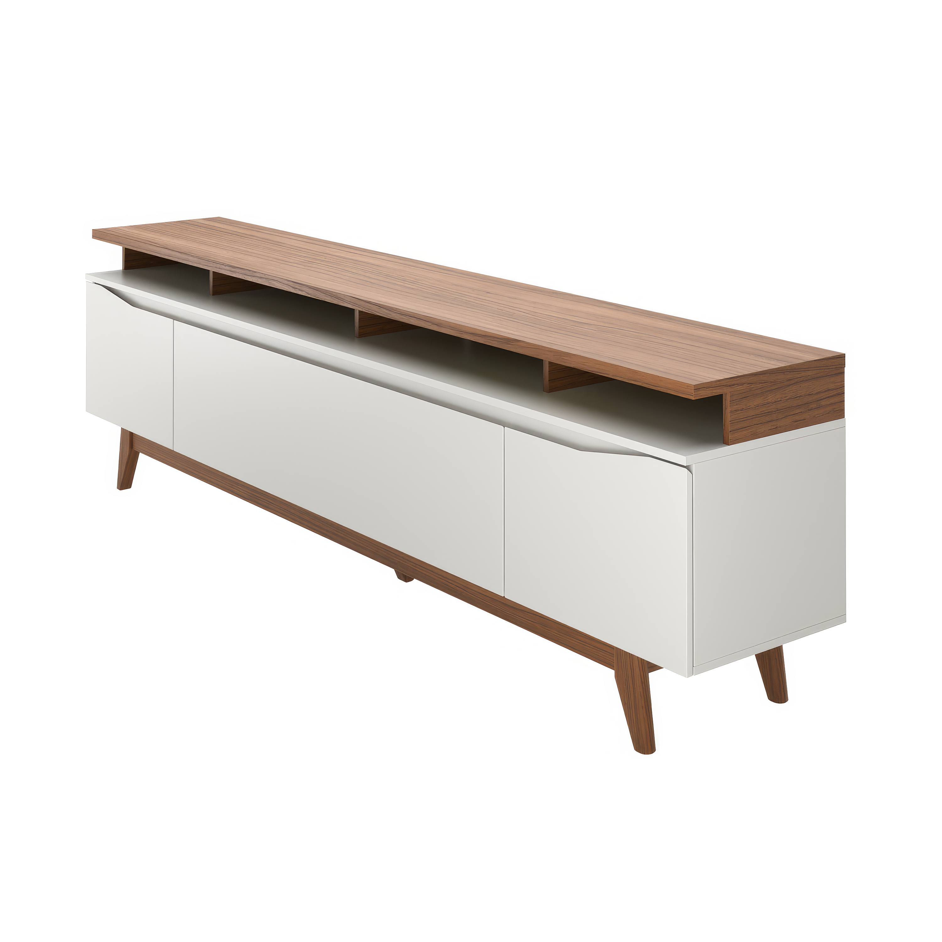 מזנון טלוויזיה דגם קורל 220 ס"מ - - אופוייט וקנילה