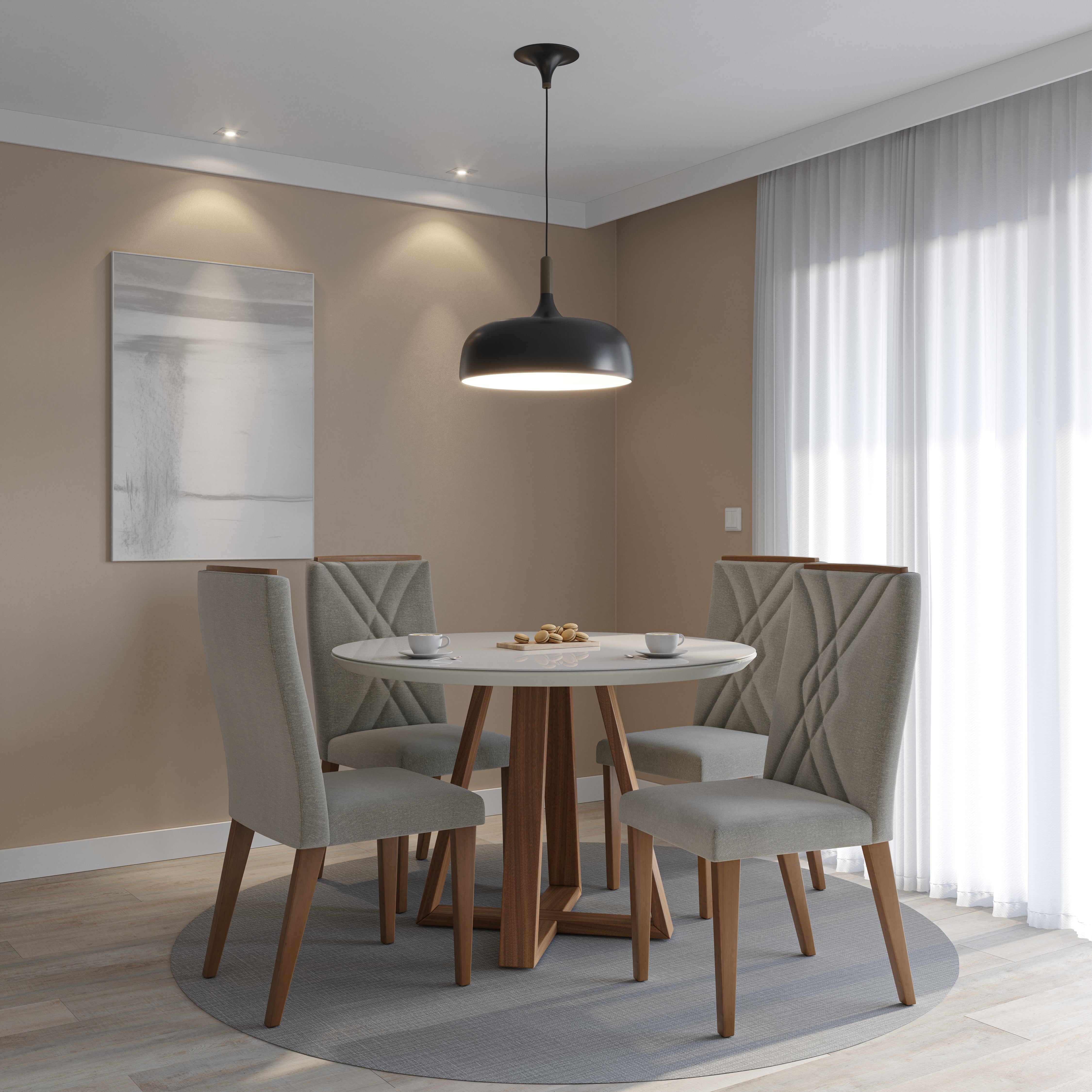 כיסא פינת אוכל מעוצב דגם מיגל - אפור