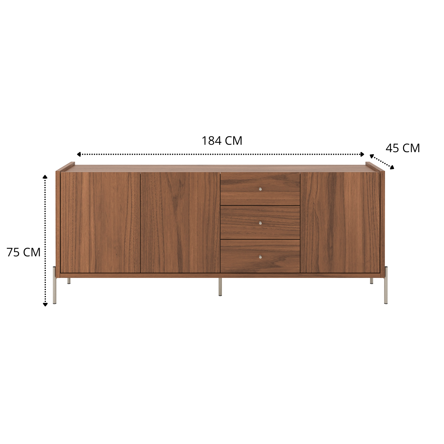 שידת כניסה מעוצבת דגם מרגרט בגוון עץ