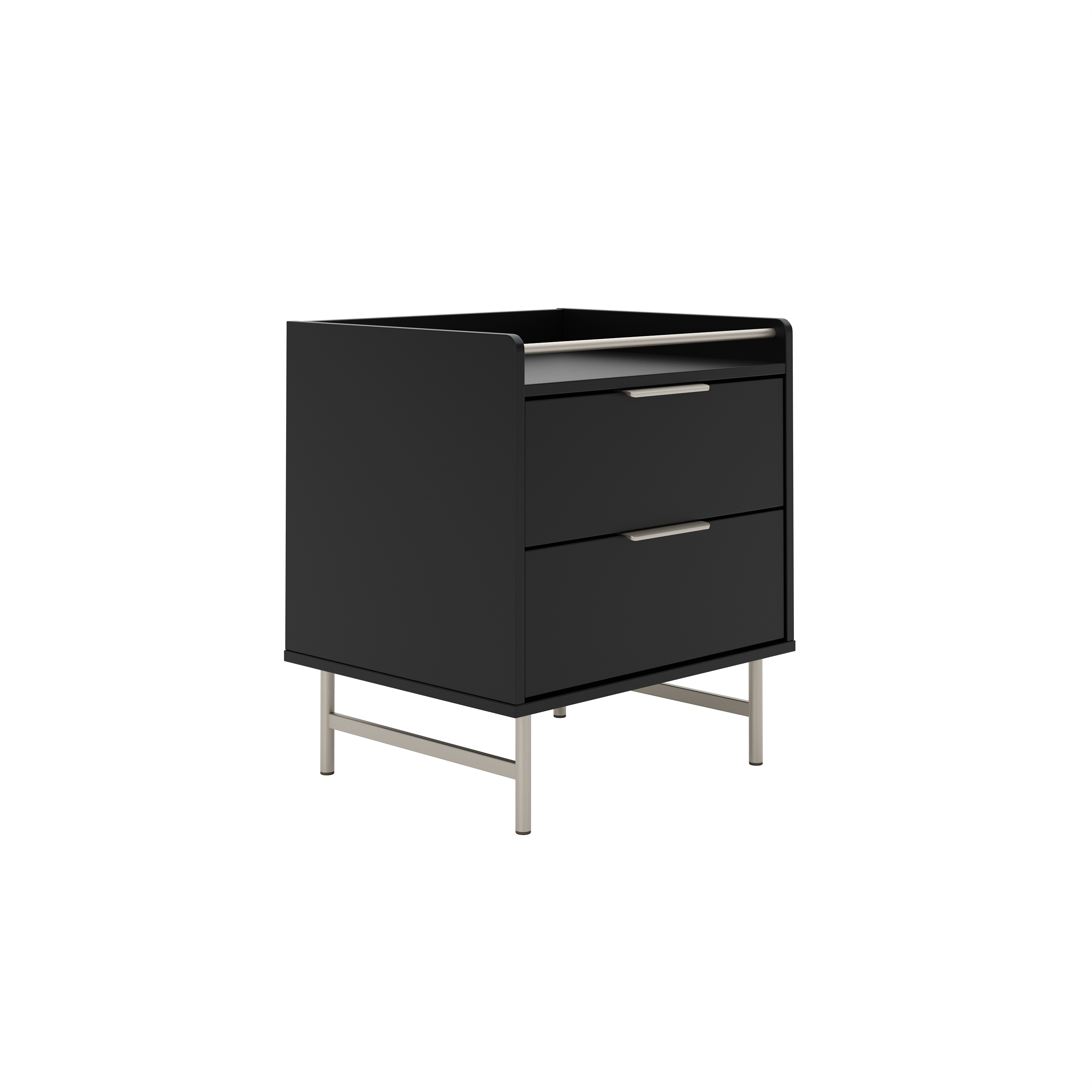 שידת לילה מעוצבת דגם לורין - שחור