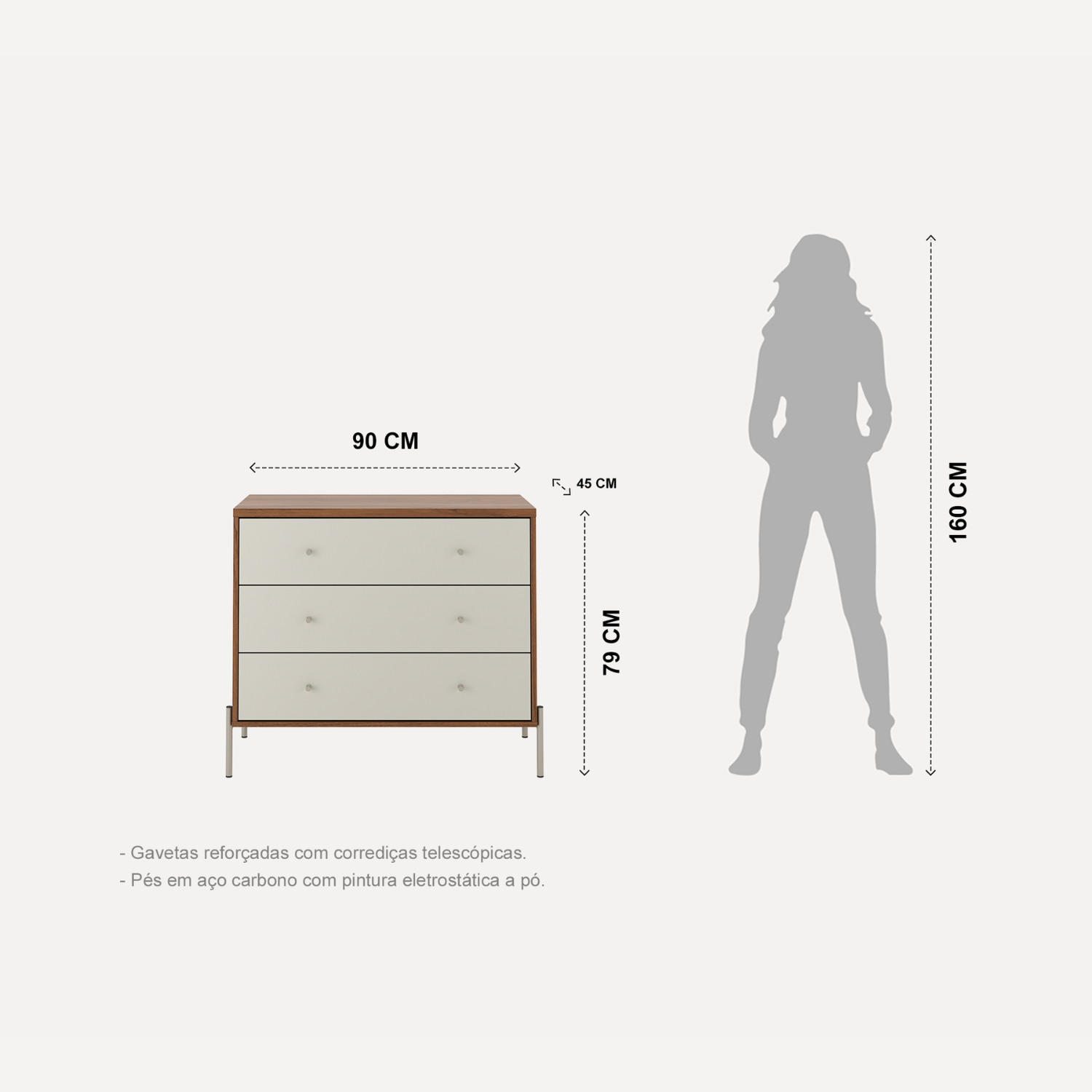 קומודה מעוצבת דגם אלמוג - אופוייט ועץ