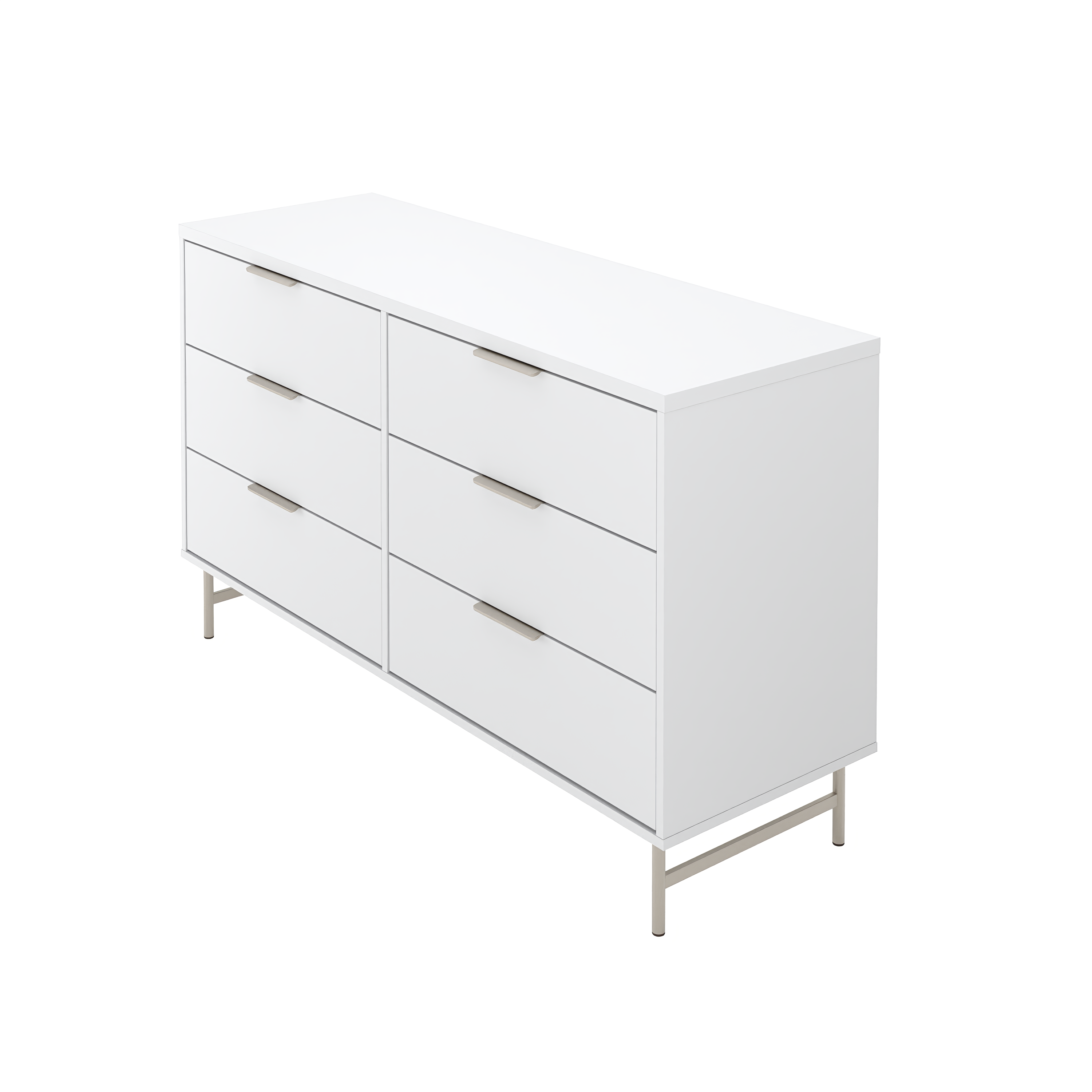 קומודה מעוצבת דגם שוהם - לבן