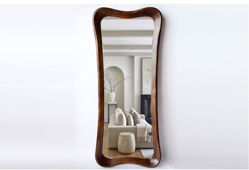 מראת קיר גדולה  דגם שלגיה 160 ס"מ אגוז