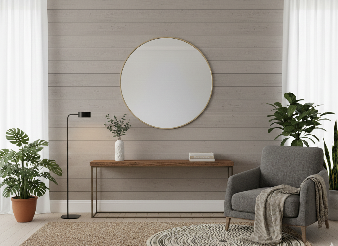 מראת קיר עגולה דגם ליה קוטר 80 ס"מ