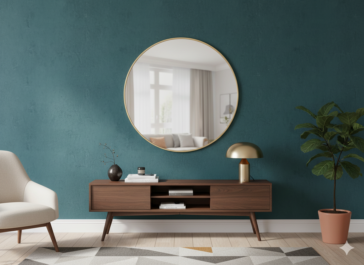 מראת קיר עגולה דגם ליה קוטר 96 ס"מ