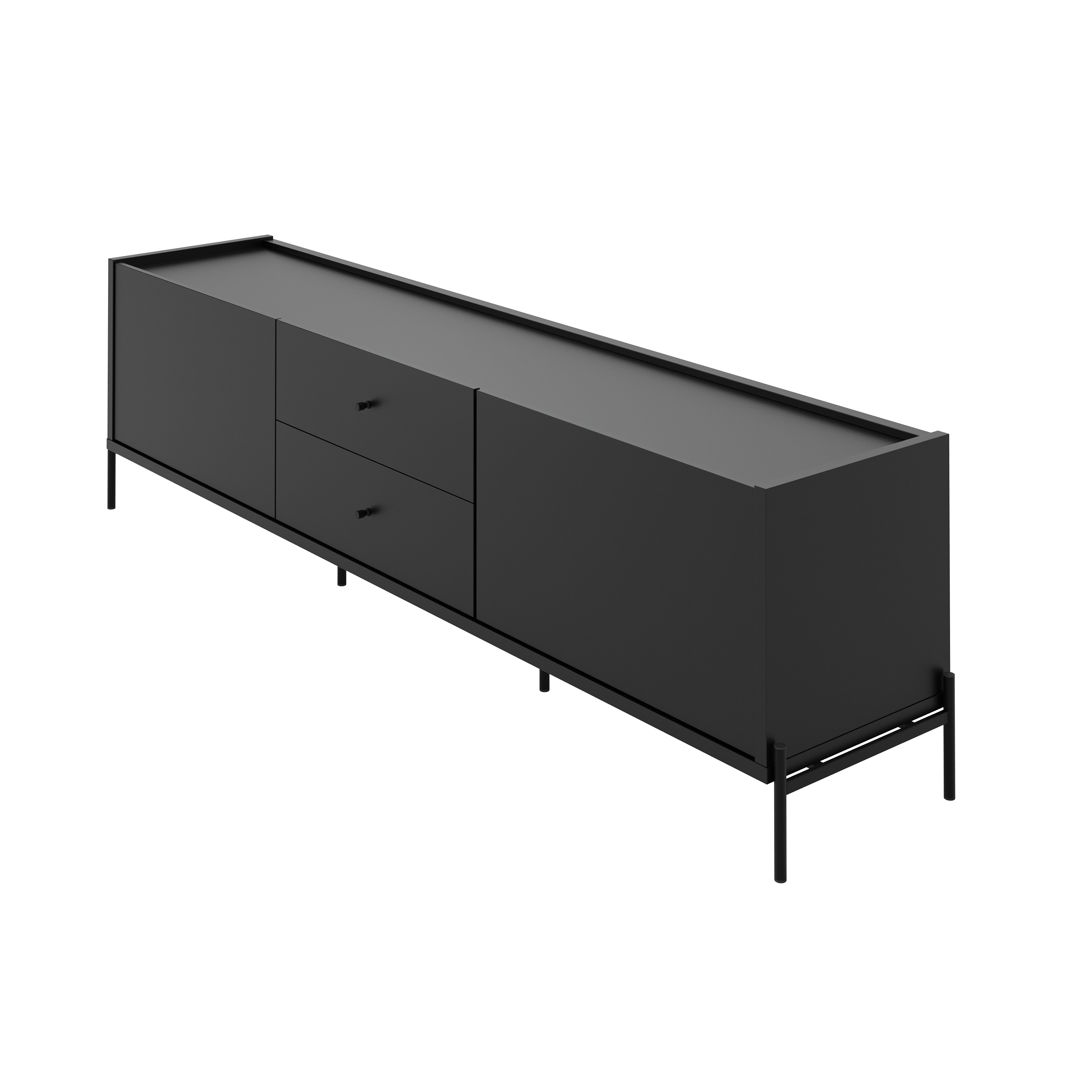 מזנון טלוויזה דגם ברקת 220 ס"מ - גוון שחור