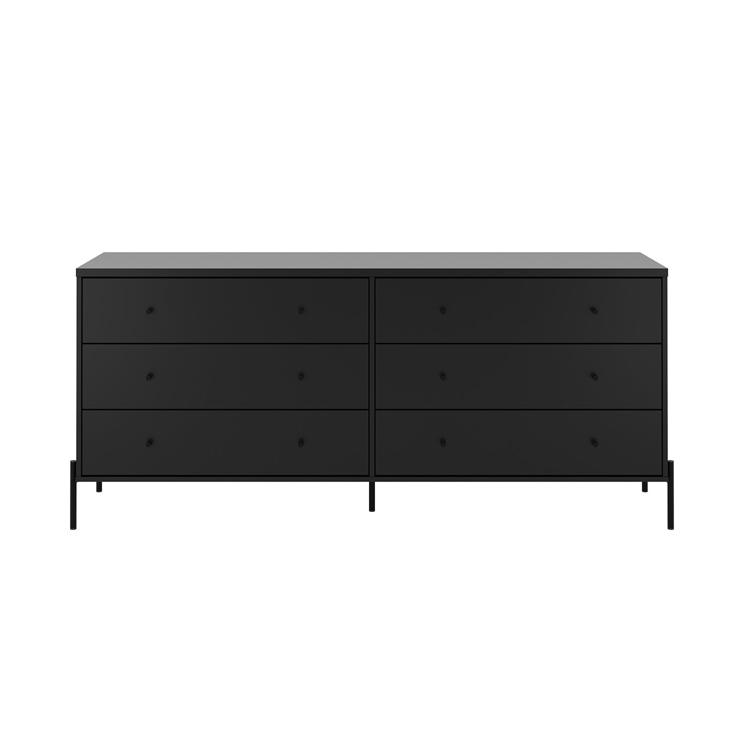 קומודה דגם ספיר שש מגירות - שחורה